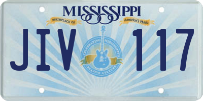 MS license plate JIV117