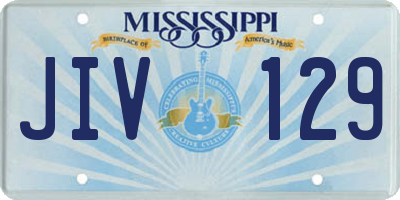 MS license plate JIV129