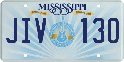 MS license plate JIV130