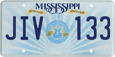 MS license plate JIV133