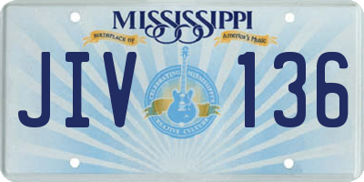 MS license plate JIV136