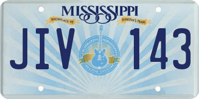 MS license plate JIV143
