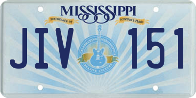 MS license plate JIV151