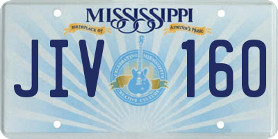 MS license plate JIV160