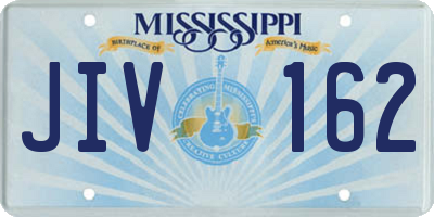 MS license plate JIV162
