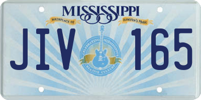 MS license plate JIV165