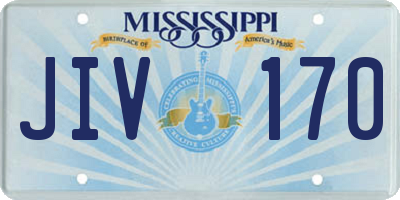 MS license plate JIV170