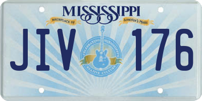 MS license plate JIV176