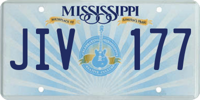 MS license plate JIV177