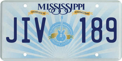 MS license plate JIV189