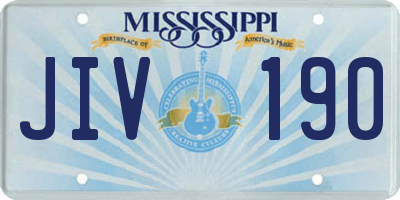 MS license plate JIV190
