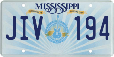 MS license plate JIV194