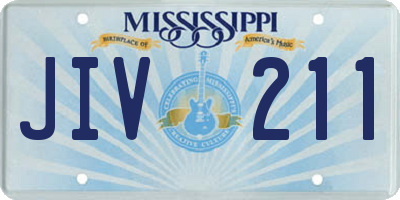 MS license plate JIV211