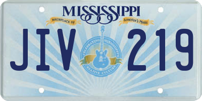 MS license plate JIV219