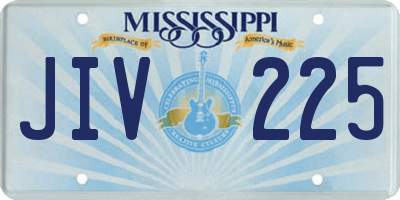 MS license plate JIV225