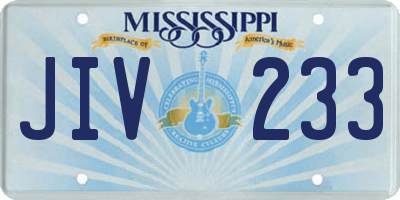 MS license plate JIV233