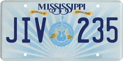 MS license plate JIV235