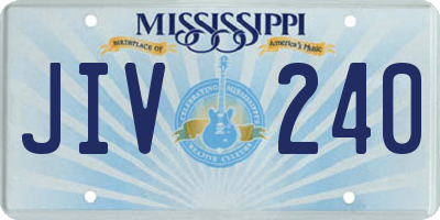 MS license plate JIV240