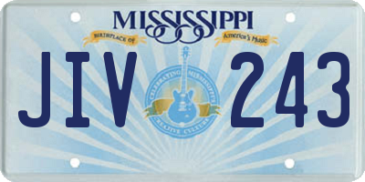 MS license plate JIV243