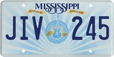 MS license plate JIV245