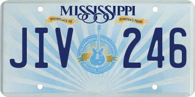 MS license plate JIV246