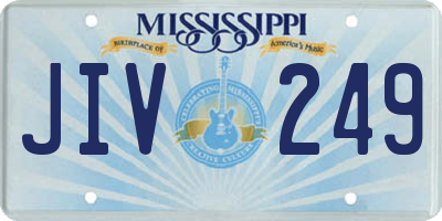 MS license plate JIV249