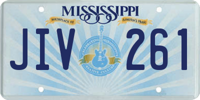 MS license plate JIV261