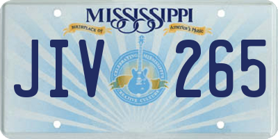 MS license plate JIV265