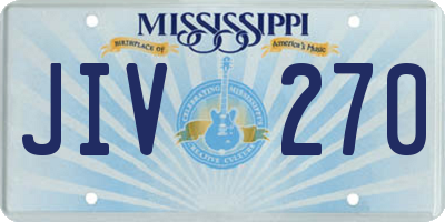 MS license plate JIV270