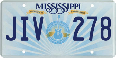 MS license plate JIV278