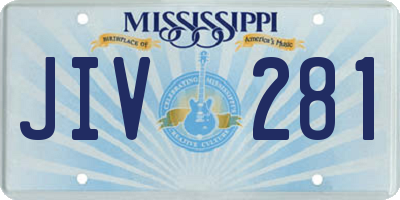 MS license plate JIV281