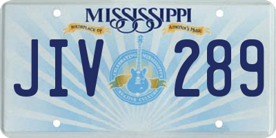 MS license plate JIV289