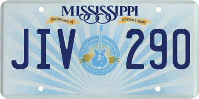 MS license plate JIV290