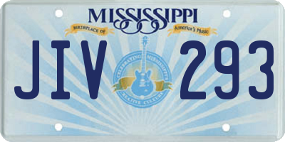 MS license plate JIV293
