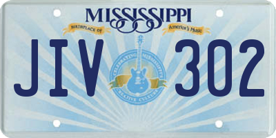 MS license plate JIV302