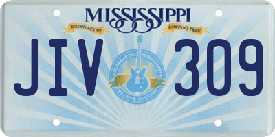MS license plate JIV309