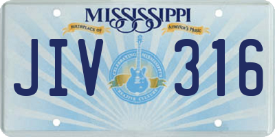 MS license plate JIV316