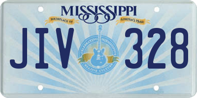 MS license plate JIV328
