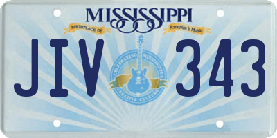 MS license plate JIV343