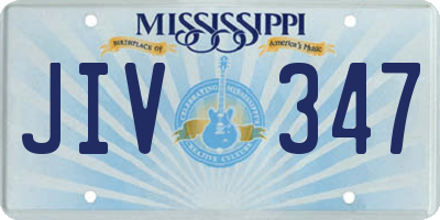 MS license plate JIV347