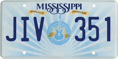 MS license plate JIV351