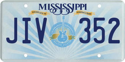MS license plate JIV352