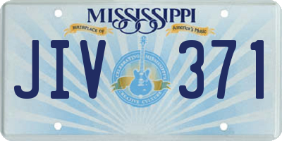 MS license plate JIV371