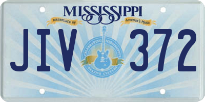 MS license plate JIV372