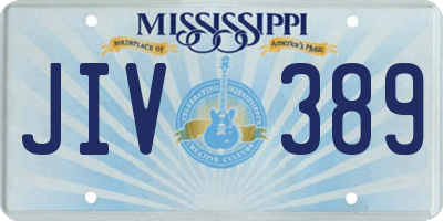 MS license plate JIV389