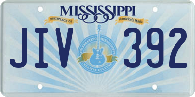 MS license plate JIV392