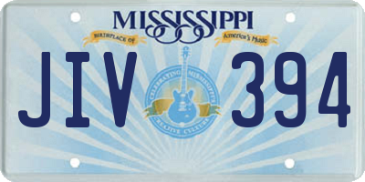 MS license plate JIV394