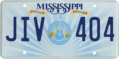 MS license plate JIV404