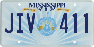MS license plate JIV411