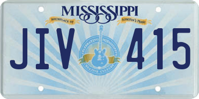 MS license plate JIV415